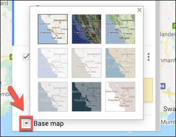Elija un estilo de capa de mapa base personalizado en Google Maps