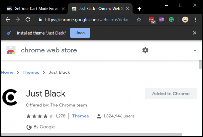 Solo tema negro para Chrome