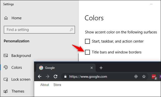 Elija el color de la barra de título de Chrome en Windows