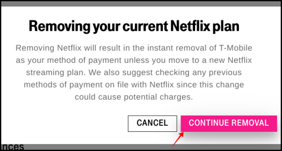 Cancelación de Netflix T-Mobile