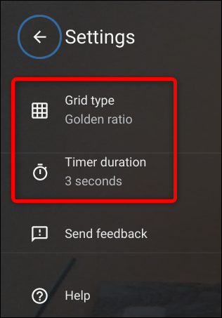 Cambie el tipo de cuadrícula o la duración del temporizador en Configuración.