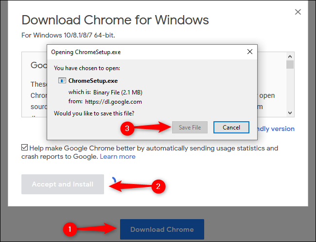 Descarga de Windows 10 Chrome