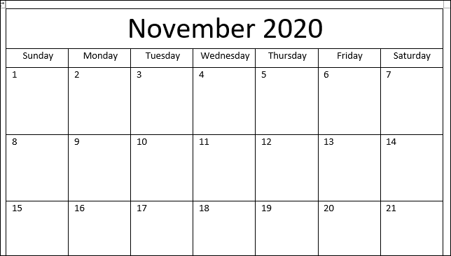 Calendario completado