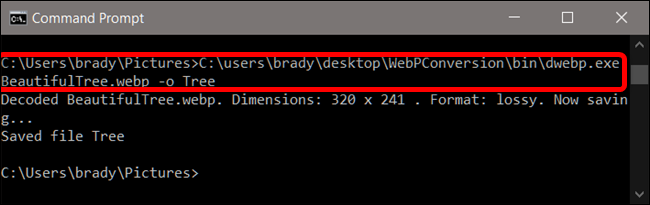 El comando para convertir una imagen WebP a formato PNG