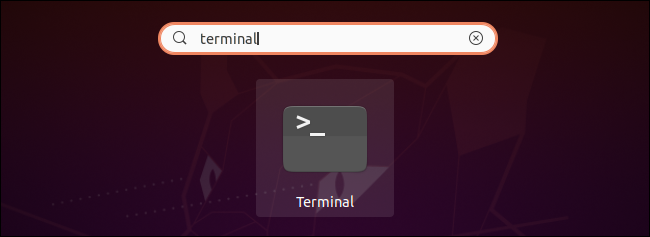 Inicie una ventana de terminal desde el panel de Ubuntu.