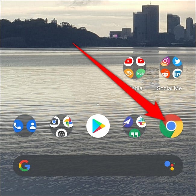 Android Haga clic en la aplicación Chrome