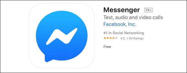 Aplicación Facebook Messenger en la App Store de Apple