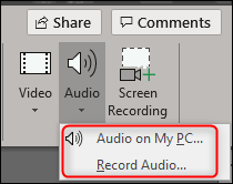 dos opciones de audio