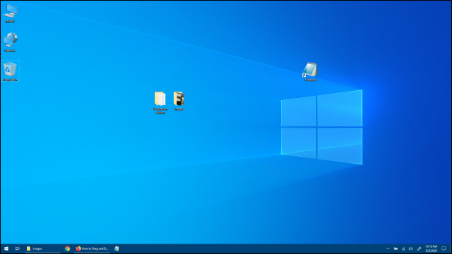 Escritorio de Windows 10 sin una aplicación de Windows