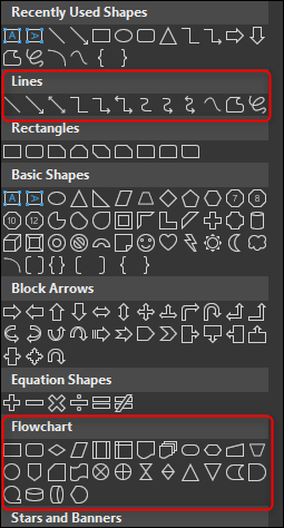 Diferentes formas y lineas.