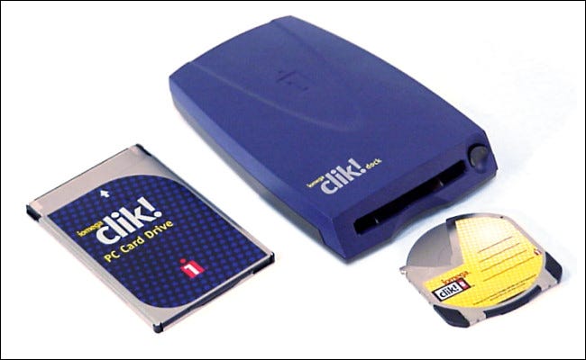 El Click!  PocketZip Drive y Clik!  Lector de puente.