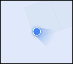 La ubicación de un dispositivo Android en Google Maps, con una brújula calibrada.