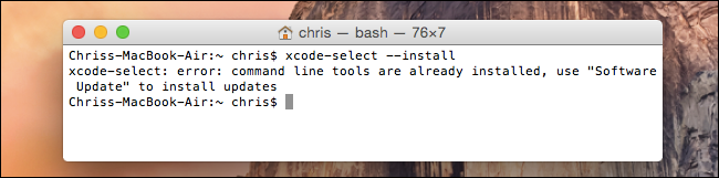 instalar xcode-select