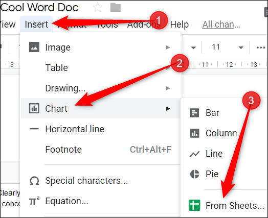 Insertar un gráfico de Hojas de cálculo de Google