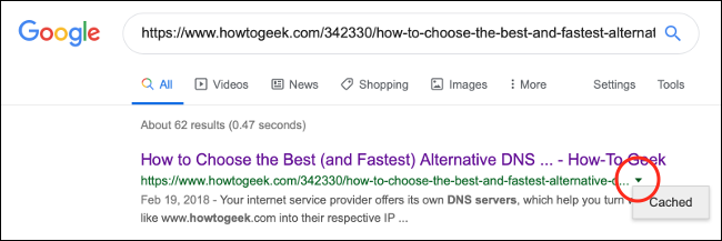Haga clic en la flecha hacia abajo junto a la dirección web en los resultados de búsqueda de Google y luego haga clic en "Oculto."