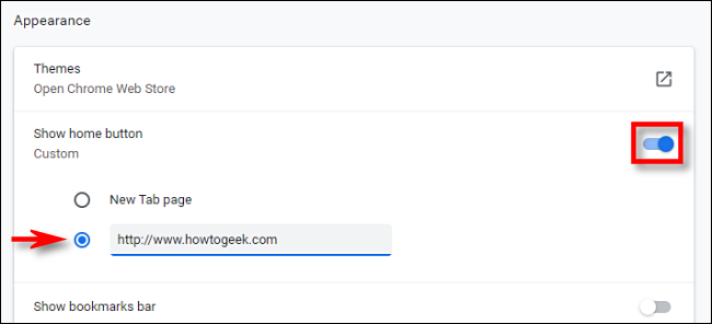 Establecer una página de inicio en Google Chrome.