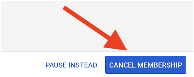 YouTube TV mostrará una lista de lo que te pierdas cuando canceles.  Selecciona el "Cancelar membresía" botón una última vez para cancelar la suscripción por completo
