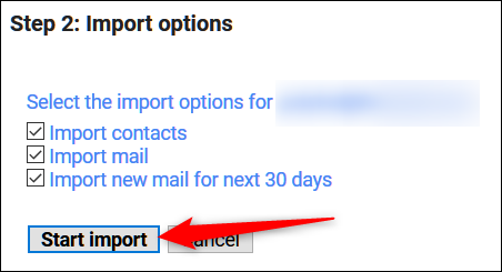 Elija la información y los datos que desea importar, luego haga clic en "Inicie la importación."
