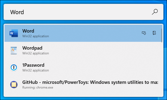 El iniciador de la aplicación PowerToys Run en Windows 10.