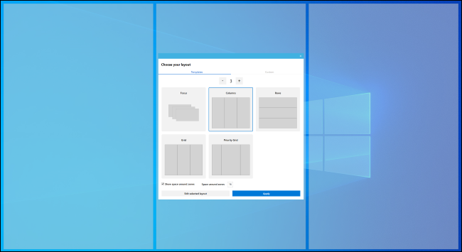 Configurar zonas con FancyZones PowerToy