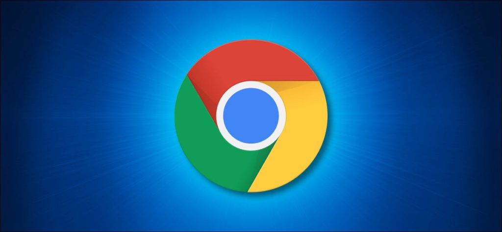 Logotipo de Google Chrome sobre fondo azul