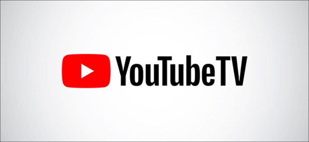 Logotipo de YouTube TV sobre fondo blanco.