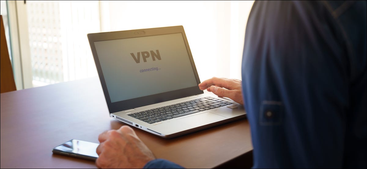 VPN en una computadora portátil