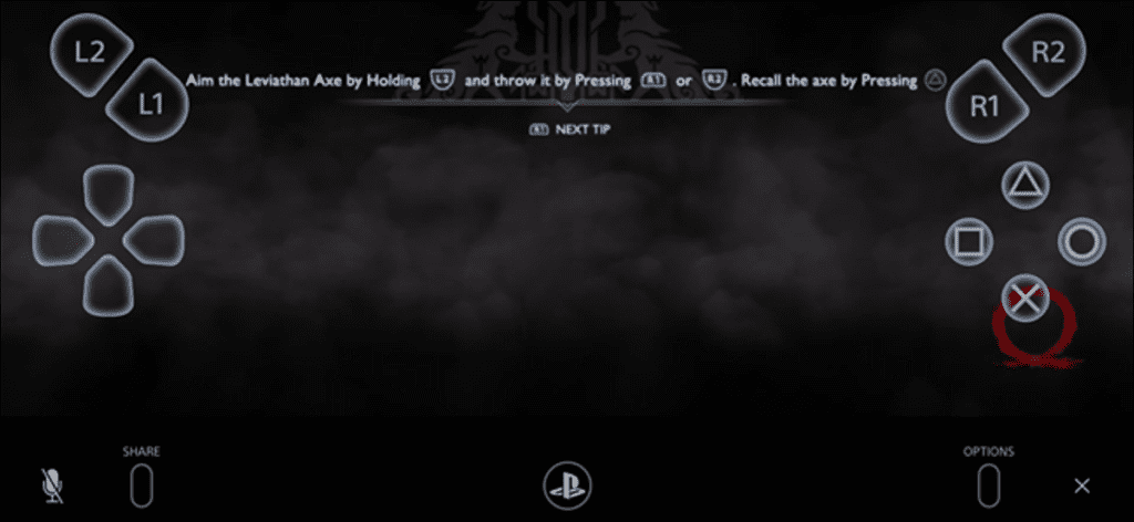 Controles táctiles en la aplicación PS4 Remote Play