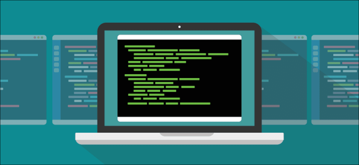 Una terminal de Linux con texto verde en una computadora portátil.