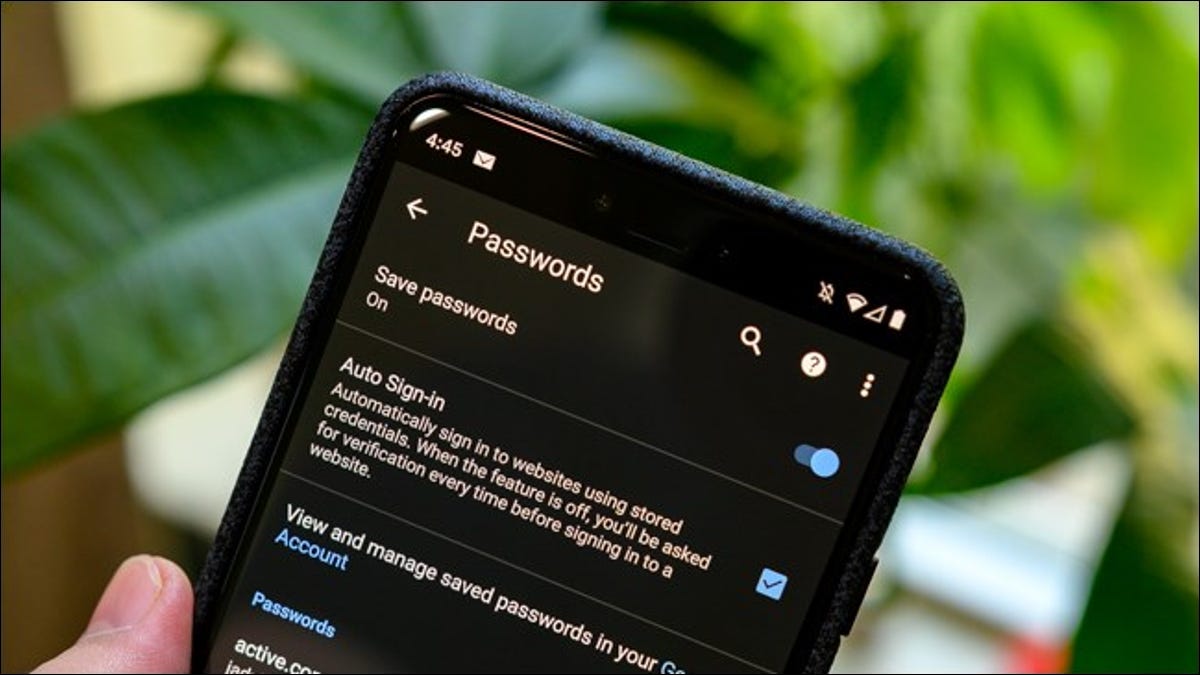 Contraseñas guardadas en Android Google Chrome