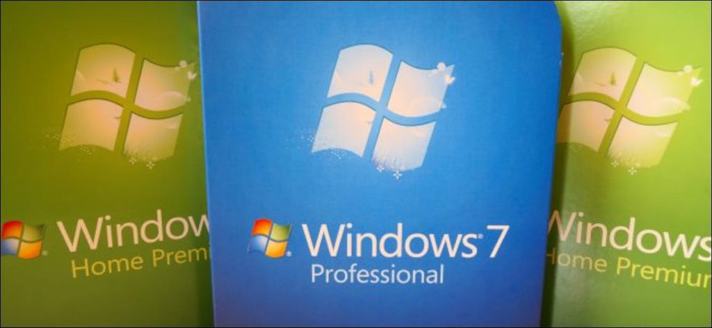 Copias en caja de Windows 7 Professional y Home Premium.