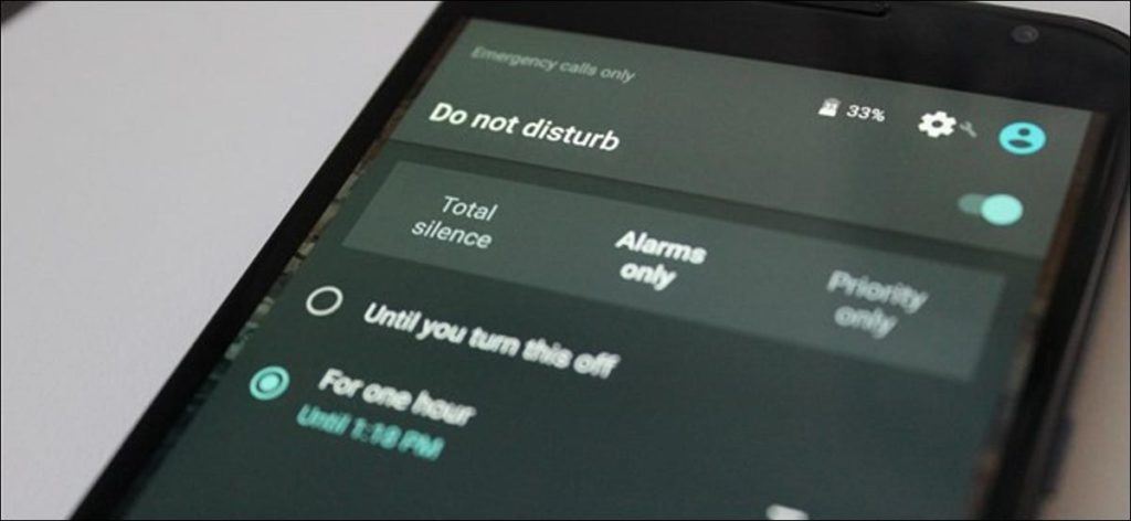 Explicación de la confusa configuración de No molestar de Android