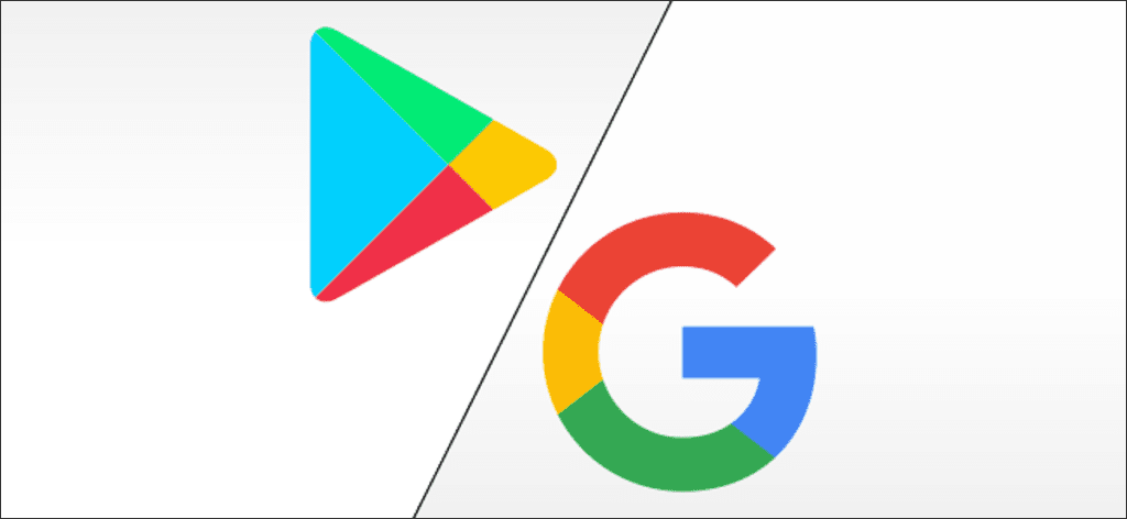 logotipos de google play y google
