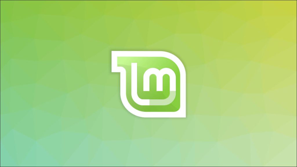 Logotipo de Linux Mint sobre fondo verde