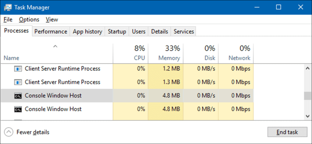 ¿Qué es conhost.exe y por qué se está ejecutando?