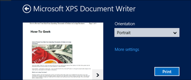 ¿Qué es un archivo XPS y por qué Windows quiere que imprima en uno?