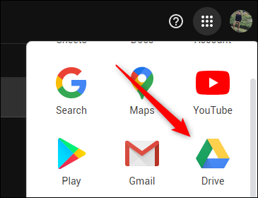 Google Drive desde el menú de aplicaciones