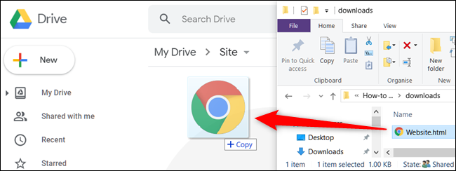 Arrastra tu archivo desde tu computadora a tu Google Drive para descargarlo.