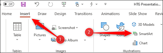 Opción de arte inteligente en grupo de ilustraciones en powerpoint