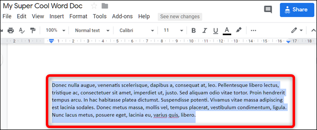 Utilice su ratón para resaltar el texto.