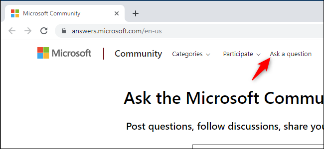 Haga una pregunta en los foros de la comunidad de Microsoft