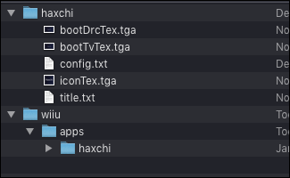 Archivos Homebrew Haxchi de Wii U