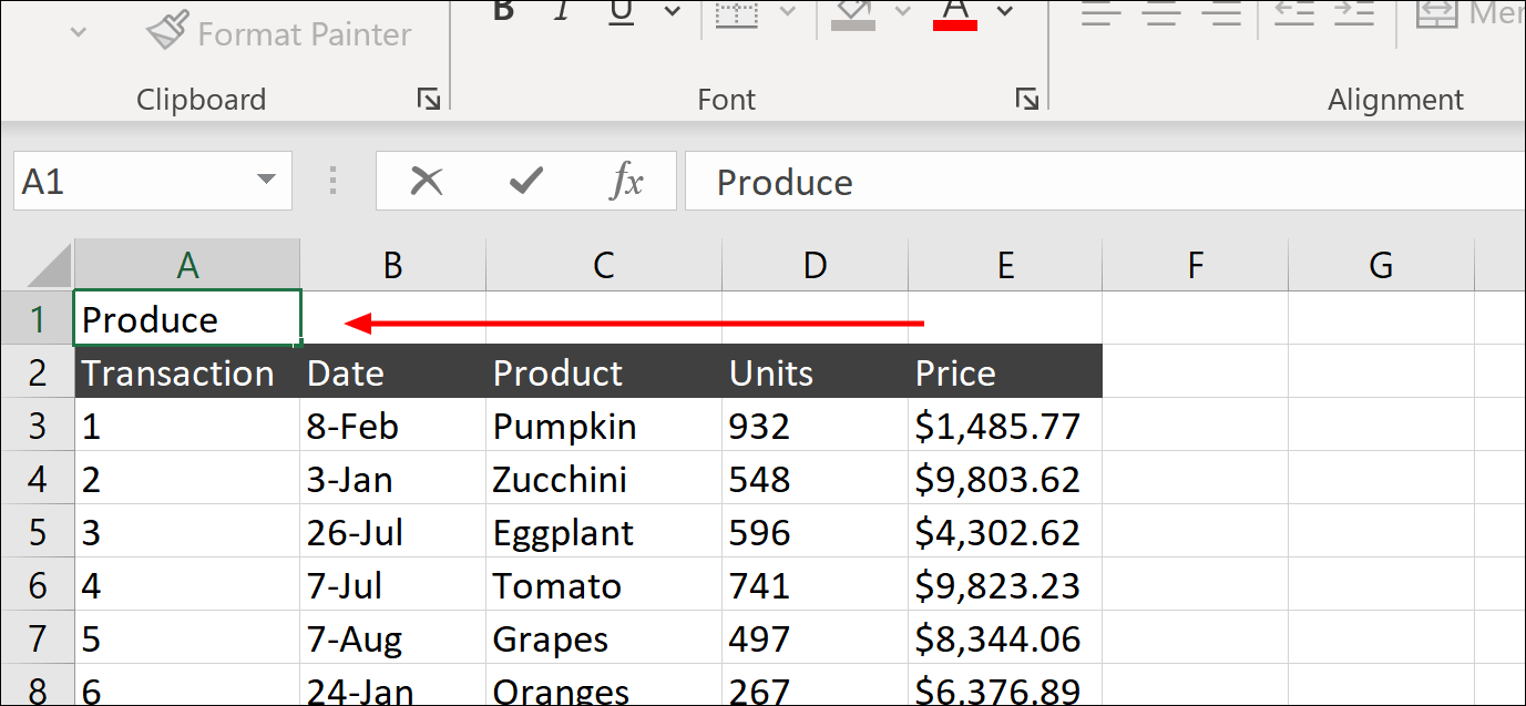 Seleccionar la celda A1 en Microsoft Excel