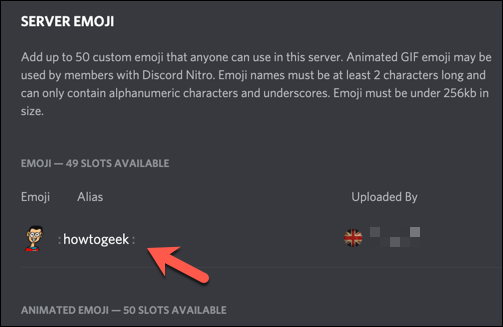 Un emoji personalizado en un servidor de Discord.