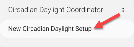 nueva configuración de la luz del día circadiana