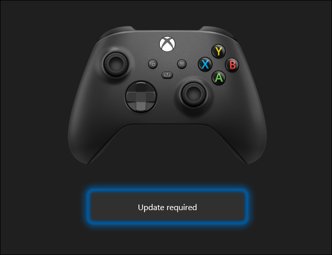 El control inalámbrico Xbox se puede actualizar usando una PC con Windows 10. Haga clic en Actualizar requerida para comenzar el proceso
