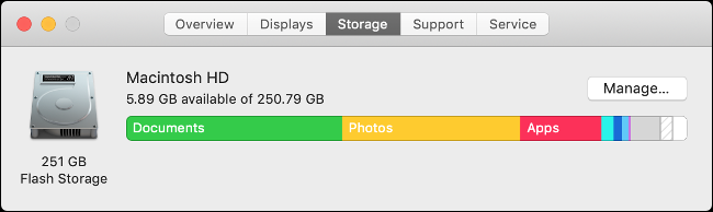 Verifique el almacenamiento de Mac usando Acerca de esta Mac