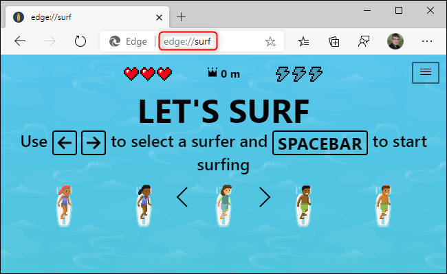 Accede al juego secreto de estilo SkiFree de Microsoft Edge.