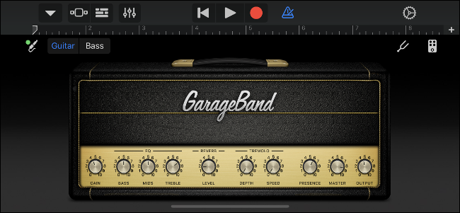 Amplificador de guitarra virtual GarageBand