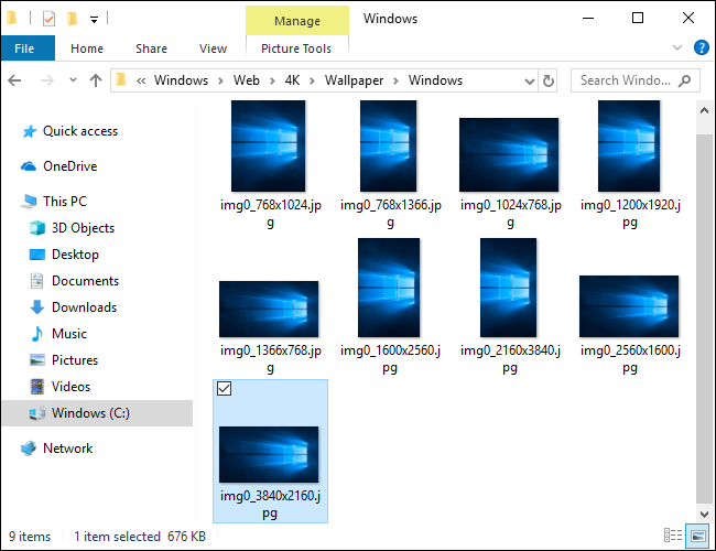 Donde Windows 10 almacena fondos de pantalla de forma predeterminada